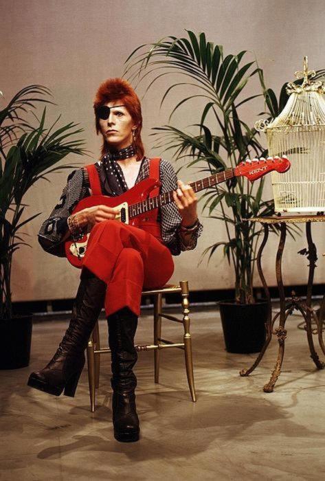 bowie in red